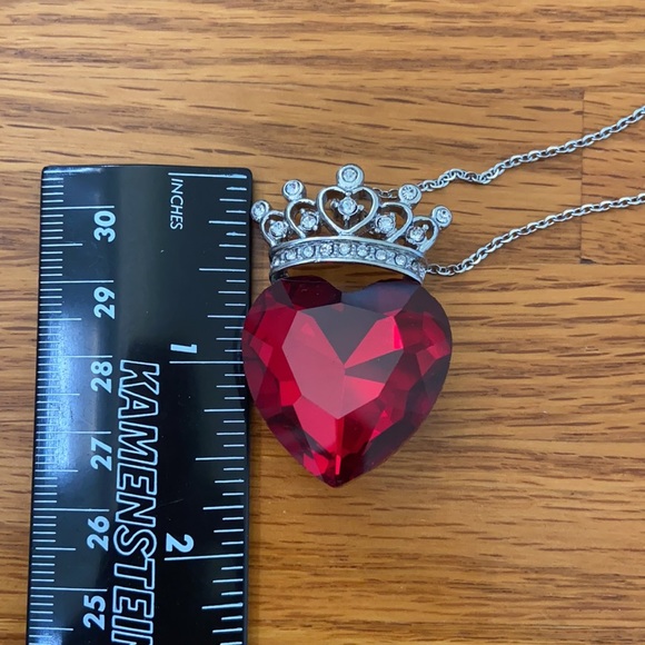 HEART - Red Austrian Crystal Necklace - Picture 5 of 6